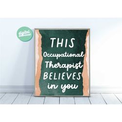 occupational therapy poster, ot room decor, ot printable,