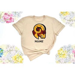 custom name rams mascot shirt, school spirit shirt,