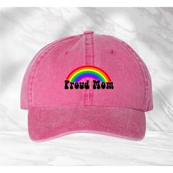 proud mom lgbtq hat, lgbtq pride parade cap,