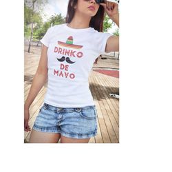 women's cinco de mayo shirt drinko de mayo shirt drinko de mayo t-shirt sombrero and mustache shirt may 5th shirt mexica