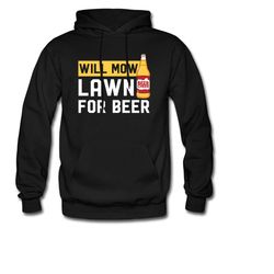 beer hoodie. beer lover gift. lawn mower gift. grass cutter hoodie. gardening sweatshirt. funny beer gift. beer apparel.