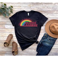 reading rainbow shirt, retro librarian shirt, teacher appreciation