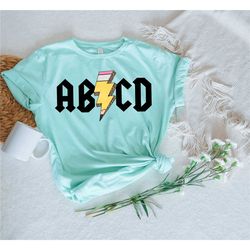 abcd back in class t-shirt, gift for teacher,back