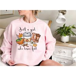 just a girl who loves fall shirt |
