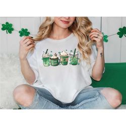 coffee st patricks day shirt, womens cute st
