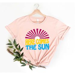 here comes the sun shirt, summer shirt, retro