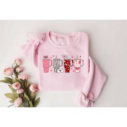 retro valentine sweatshirt, valentine candy heart sweater, valentine