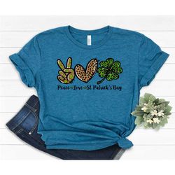 peace love st patty's day shamrock st patrick's