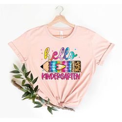 hello kindergarten shirt, first day of school shirt,
