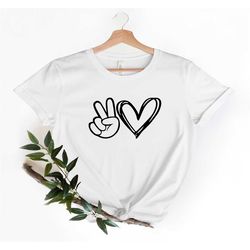 peace love shirt, peace sign shirt, peace and