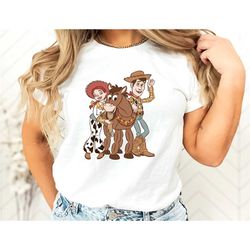 woody jessie and bullseye shirt, disney toy story