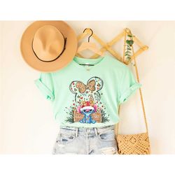 stitch gingerbread shirt, stitch disney castle shirt, disney