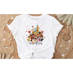 disney characters happy thanksgiving shirt, disney thanksgiving tee,