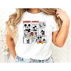 mickey mouse shirt, mickey comic cover shirt, disney