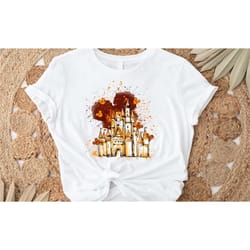 fall retro castle and mickey ears shirt, disney