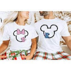 her stitch and his angel shirt, stitch couple