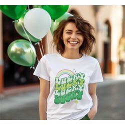 irish day lucky rainbow shirt, st patricks day