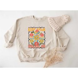 keep calm dream on sweatshirt, retro floral sweatshirt,