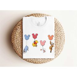 disney winnie the pooh shirt, mickey head balloon