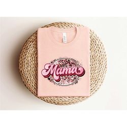 leopard print mama shirt, cheetah mama shirt for