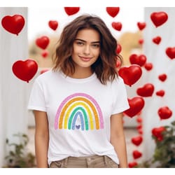 valentines day rainbow shirt, love valentines day shirt,