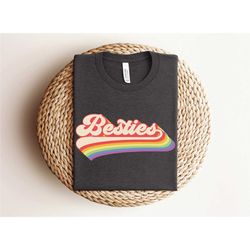 retro besties shirt, best friend shirts, matching best