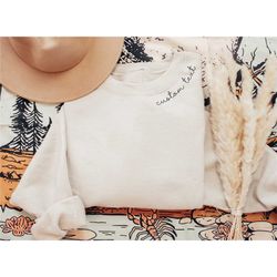 minimalist custom text crewneck or hoodie, personalized sweatshirts,