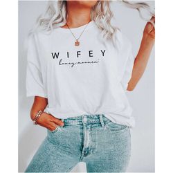 honeymoon shirt, newlywed gift, wifey hubby shirt, engagement