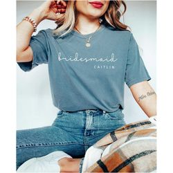 personalized bridesmaid t-shirts, customized bridesmaid tee, team bride