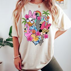 retro minnie and daisy shirt, minnie and daisy summer shirt, beach shirt, summer women tshirt, disney women beach shirt