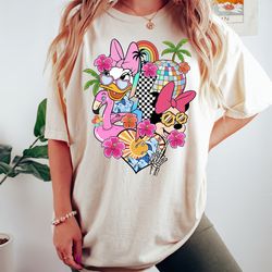 retro minnie and daisy shirt, minnie and daisy summer shirt, beach shirt, summer women tshirt, disney women beach