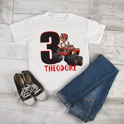 blaze shirt, blaze birthday shirt, blaze boy shirt, blaze 3rd birthday shirt, blaze birthday, blaze and the monster