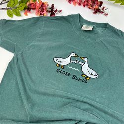 goose t-shirt- goose embroidered t-shirt- funny shirt