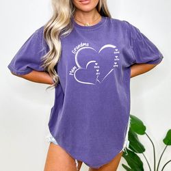 custom grandma shirt, grandma heart shirt, nana shirt with grand day shirt, persona