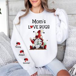custom mom with kids name sweatshirt ,printing on sleeve mom sweatshirt ,gift for mom ,mother's day gift for mom, mom sw