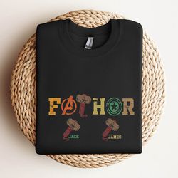 custom dad and kids name shirt, shirt with father and child names ,father's day , personalized gifts for dad from daught