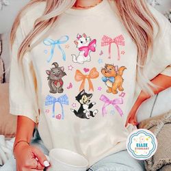 coquette bows disney cats shirt, disney aristocats marie shirt tee, gift for cat lover cat mom shirt, wdw disneyland tri