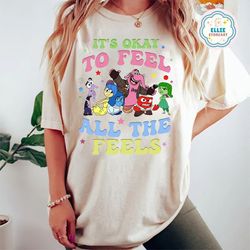 disney inside out it's okay to feel all the feels t-shirt, mental health shirt, disney pixar shirt, inclusion shirt, spe