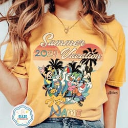 personalized mickey and friends disney summer vacation 2024 shirts, summer disney cruise shirt, disney beach trip tee, d