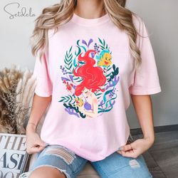 little mermaid ariel shirt, ariel mermaid shirt, disney ariel shirt, girls ariel mermaid shirts