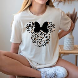 leopard print minnie shirt, animal kingdom shirt, women's disney shirt, animal print minnie women's shirt