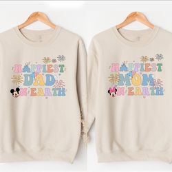 mickey happiest dad on earth shirt, minnie happiest mom on earth shirt, disney theme park shirt, wdw family shirts, disn
