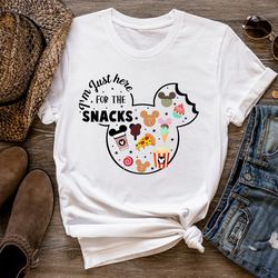i am just here for the snacks shirt,disney snacks shirt, mickey snacks shirt, minnie snacks shirt, i'm here for the snac