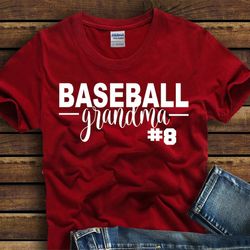 baseball grandma shirt custom baseball grandma shirt cute baseball grandma shirt with number baseball grandma