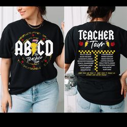 teacher shirt, abcd teacher tour shirt, back to school shirt, end of year shirt, teacher gift, kindergarten teacher