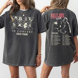 billy joel music tour 2024 font & back shirt, vintage billy joel music tour shirt, billy joel merch shirt, music lover s