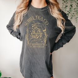 suriel tea co comfort color shirt, a court of thorns and roses shirt, bookish comfort color shirt, suriel tea tshirt