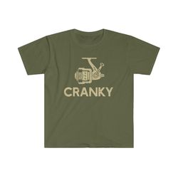 cranky t-shirt, funny fishing shirt, fishing reel tee, fisherman gift, fisher man tee, fishing dad gift