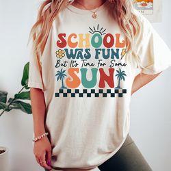 teacher summer break shirt, end of school year shirt, teacher off duty, goodbye school hello summer, teacher shirt