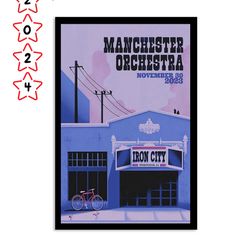 manchester orchestra nov 30 2023 iron city bham birmingham al poster - limited edition concert memorabilia